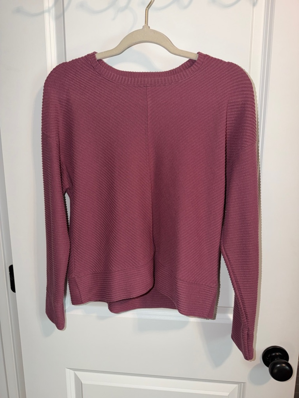 Relaxed Crewneck Sweater in Dusty Rose